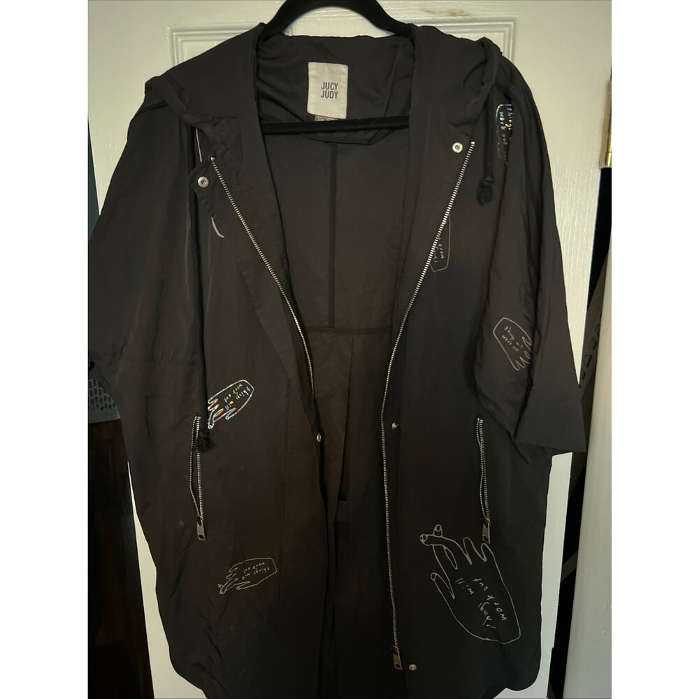 Black jacket windbreaker Korean us size xxs